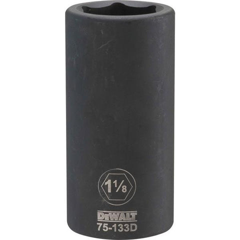 DeWalt SAE Deep Impact Socket, 3/4" Drive, 1-1/8"