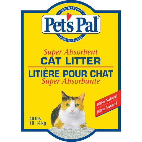 Pestell Pet's Pal Unscented Traditional Clay Cat Litter, 40 lb Bag