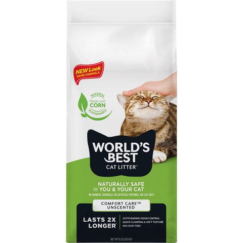 World’s Best Cat Litter Comfort Care™ Unscented Natural Clumping, 8 lb