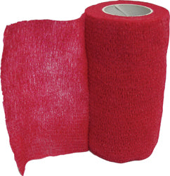 Wrap-It-Up Cohesive Flexible Bandage, 4 in x 5 ft, Red