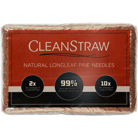 Cleanstraw Natural Longleaf Pine Needles, 2.3 Cf, Brown