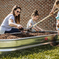 Tarter Painted Oval Raised Bed Planter-4' Oval Galvanized-2'W X 1'H X 4'L