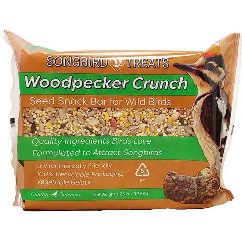 Wildlife Sciences Songbird Treats Large Seed Cake 1.75 lb Woodpecker
