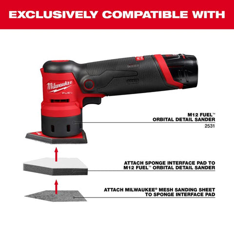 Milwaukee M12 Sanding Pad, Black