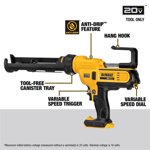DeWalt Caulk Gun Emulsion 20v