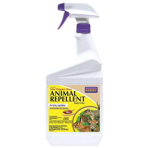 Bonide Hot Pepper Wax Animal Repellent, Ready-To-Use, 32 oz