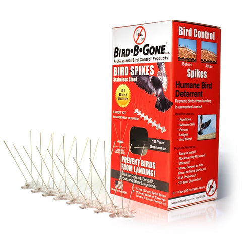 Bird-B-Gone Stainless Steel Bird Spikes, 5 in.