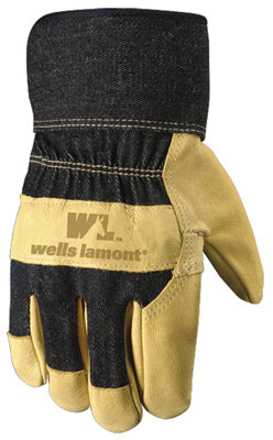 Wells Lamont Pigskin Leather Palm Gloves, Men's Large