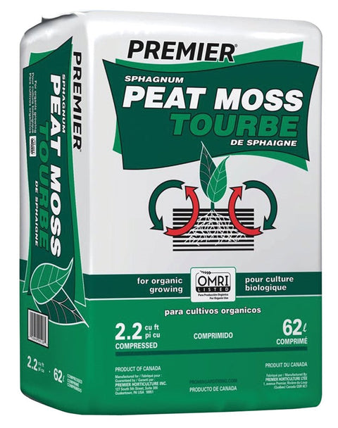 Premier Sphagnum Peat Moss, 2.2 cu ft