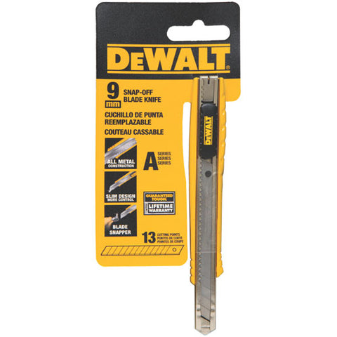 DeWalt 9MM Sgl Snap Off Knife