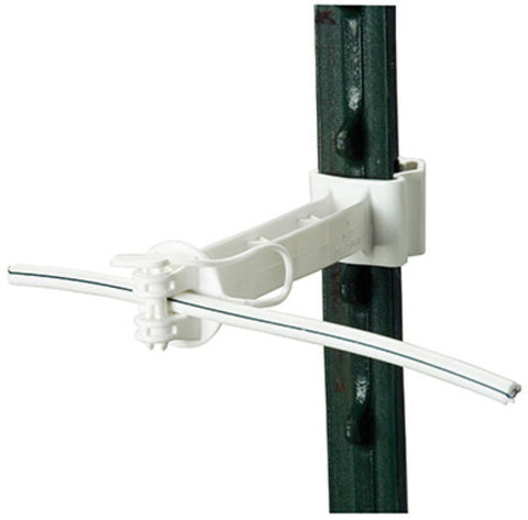 Gallagher T-Post Offset Insulator, White, 5 in.