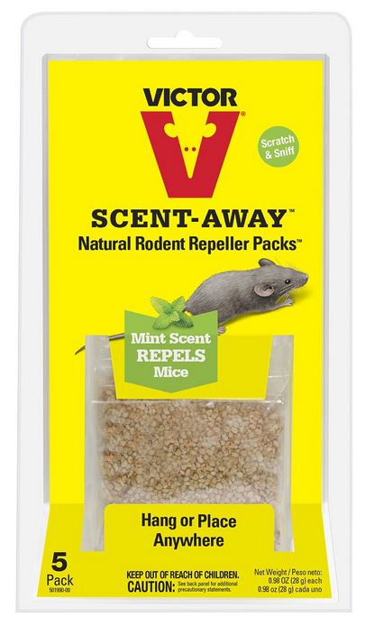 Victor Scent-Away Natural Rodent Repeller Packs, 5-Count