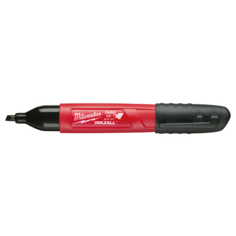 Milwaukee Inkzall Clog Resistant Chisel Tip Marker, Black