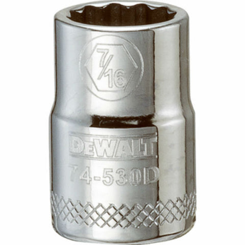 DeWalt SAE 12 Point 3/8" Drive Socket, 7/16"