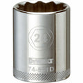 DeWalt Metric Standard Socket, 24 mm x 1/2" Drive, 12 Point