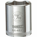 DeWalt SAE Standard Socket, 15/16" x 1/2" Drive, 6 Point