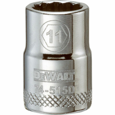 DeWalt Metric 12 Point Socket, 3/8" Drive, 11mm