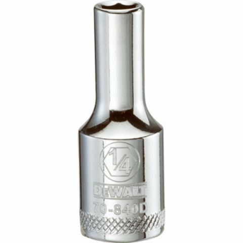 DeWalt Polished Chrome Vanadium Deep Sockets, 3/8", 1/4"