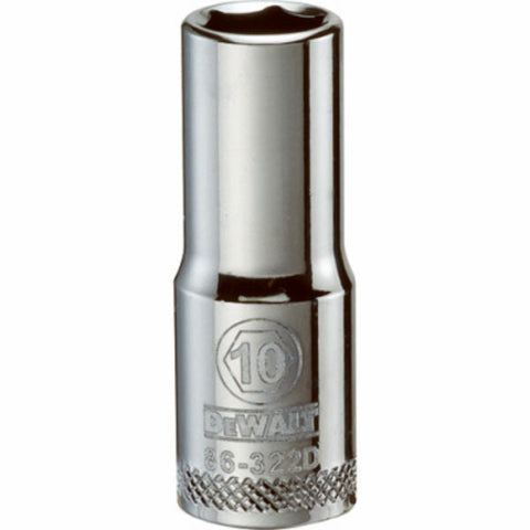 DeWalt Metric Standard Socket, 10 mm x 3/8" Drive, 6 Point