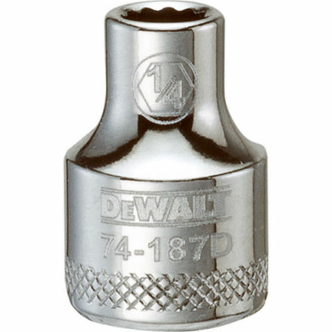 DeWalt SAE 12 Point 3/8" Drive Socket, 1/4"