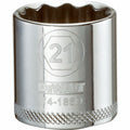 DeWalt Metric 12 Point 3/8" Drive Socket, 21mm