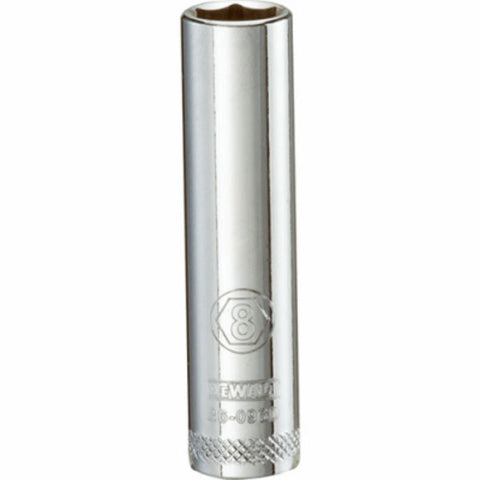 DeWalt Metric Deep Socket, 8 mm x 1/4" Drive, 6 Point
