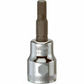 DeWalt Polished Chrome Vanadium Hex Bit Sockets, 3/8" Drive, 5 mm