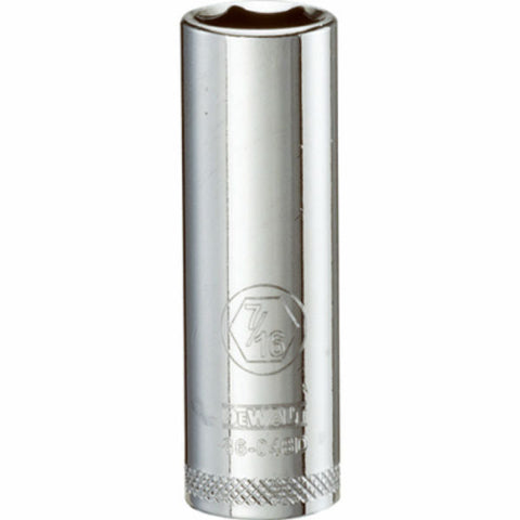 DeWalt SAE Deep Socket, 7/16" x 1/4" Drive, 6 Point