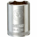 DeWalt Polished Chrome Vanadium Hand Sockets, 1/2" Drive, 3/4"