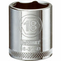 DeWalt Metric Standard Socket, 18 mm x 3/8" Drive, 6 Point