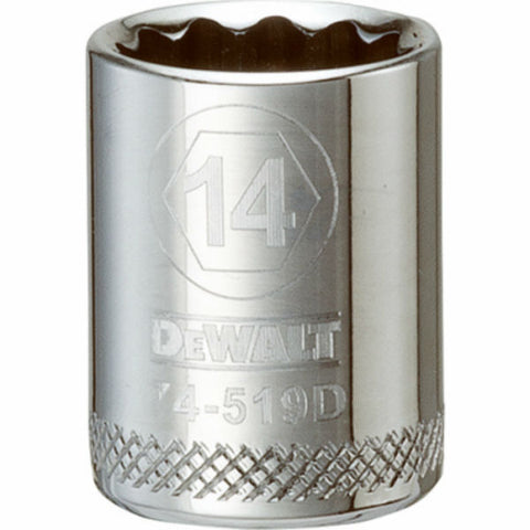 DeWalt Metric 12 Point Socket, 3/8" Drive, 14mm