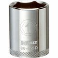 DeWalt DeWatl SAE Standard Socket, 1" x 1/2" Drive, 6 Point