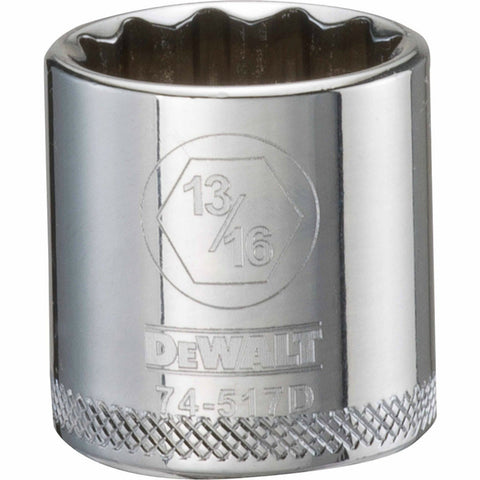 DeWalt SAE 12 Point Socket, 3/8" Drive, 13/16"