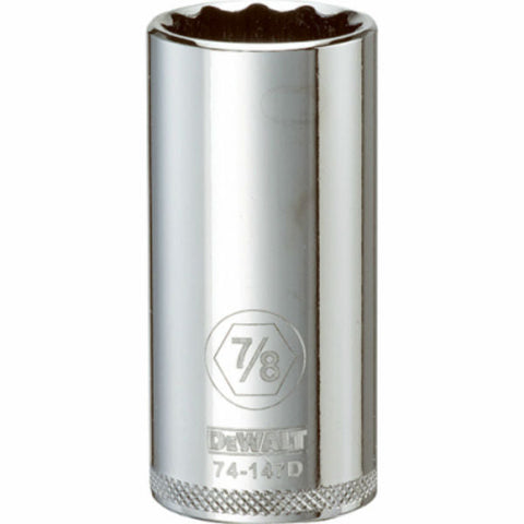 DeWalt SAE 12 Point Deep Socket, 3/8" Drive, 7/8"