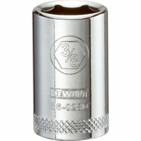 DeWalt Polished Chrome Vanadium Hand Sockets, 1/4" Drive, 3/8''