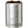 DeWalt Metric Deep Socket, 12 mm x 1/4" Drive, 6 Point