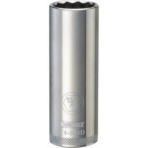 DeWalt SAE 12 Point 1/2" Drive Deep Socket, 13/16"