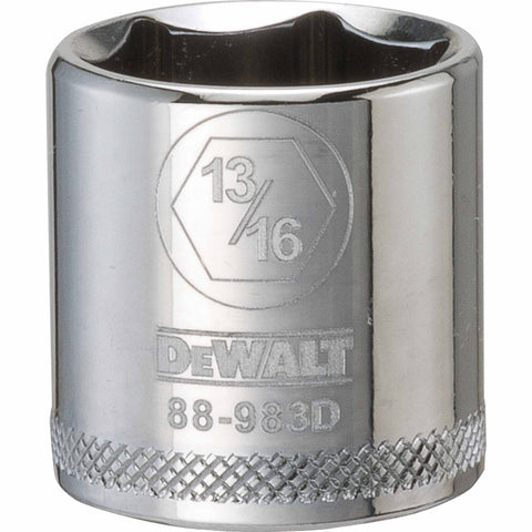 DeWalt Fractional SAE Standard Socket, 13/16"