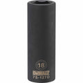 DeWalt Metric 6 Point Deep Impact Socket, 18mm, 1/2" Drive