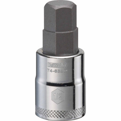 DeWalt SAE Hex Bit Socket, 1/2" x 3/8" Drive