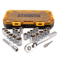 DeWalt Metric and SAE Drive Socket Set, 1/2", 23 Piece