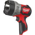Milwaukee M12 Lithium-Ion Trueview LED Spot Light, Cordless, Red