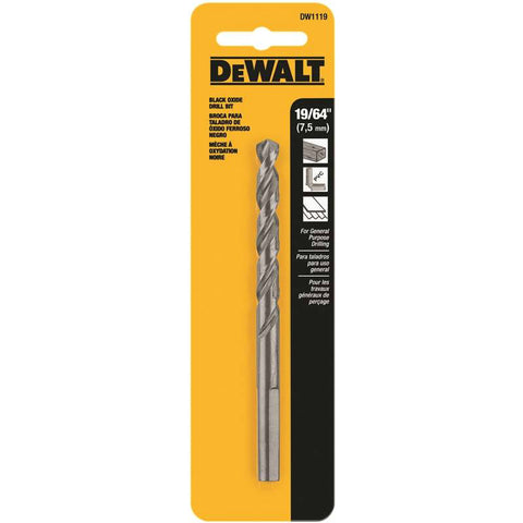 DeWalt 19/64" BLK Oxide Bit