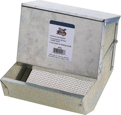 PET LODGE GALVANIZED FEEDER W/SIFTER BOTTOM & LID 7 IN