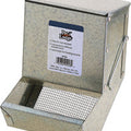 PET LODGE GALVANIZED FEEDER W/SIFTER BOTTOM & LID 5 IN
