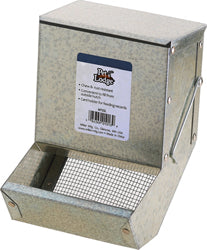 PET LODGE GALVANIZED FEEDER W/SIFTER BOTTOM & LID 5 IN