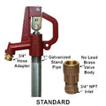 Well Pro E-5000 No-Lead 3/4" Yard Hydrant 6' Bury Depth