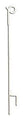 Powerfields P-7-W Metal 42" Pigtail Post W/8" Spike White Top