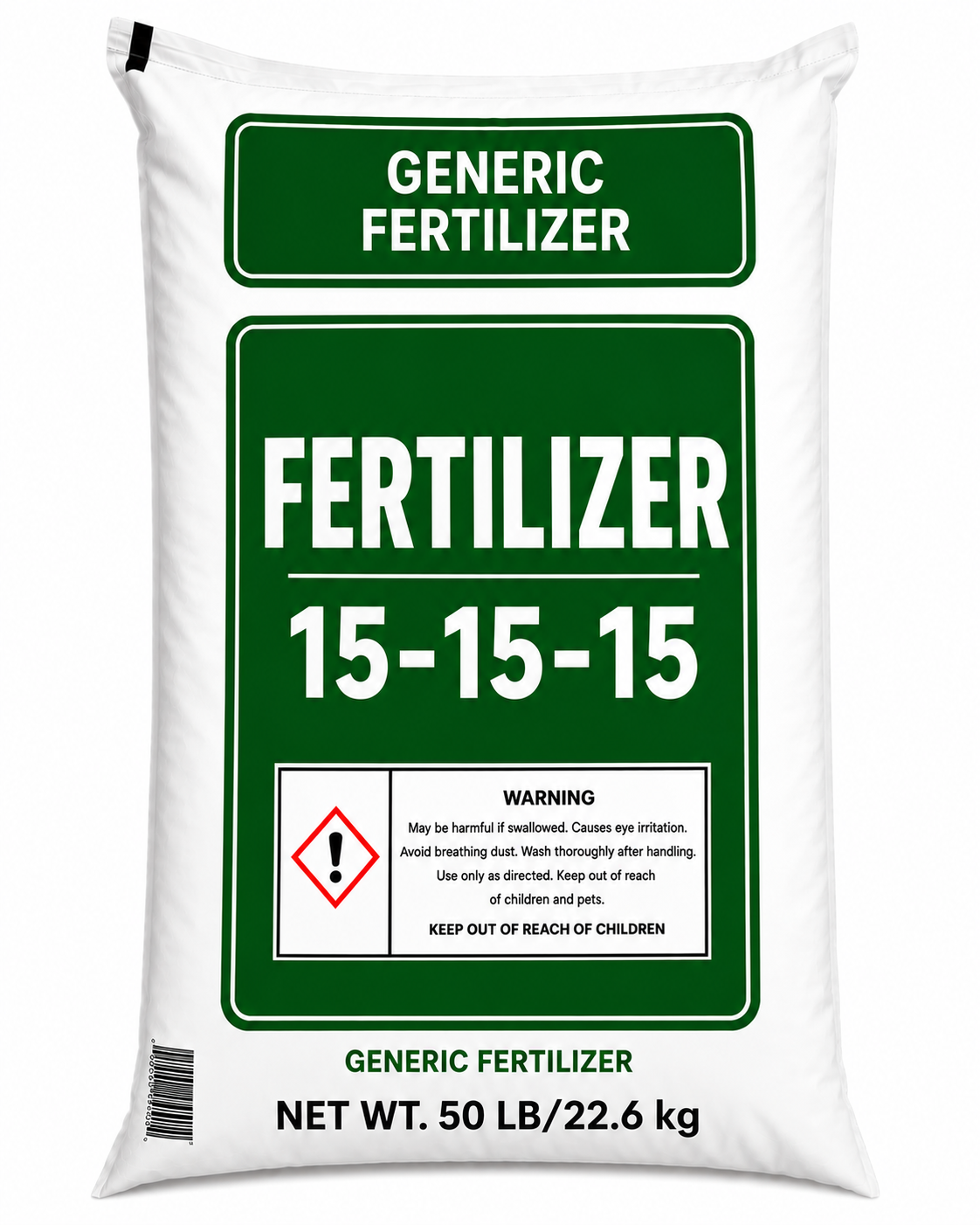 Generic Fertilizer 15-15-15 Farm Fertilizer, 50 lb Bag – Hatchet Farm