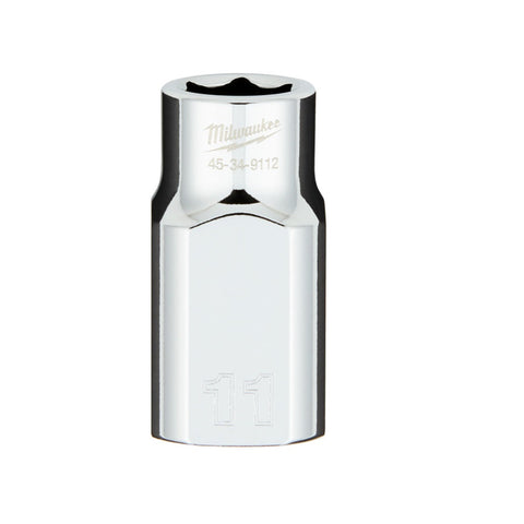 Milwaukee Metric 6 Point Socket, 1/2 Inch x 11 MM